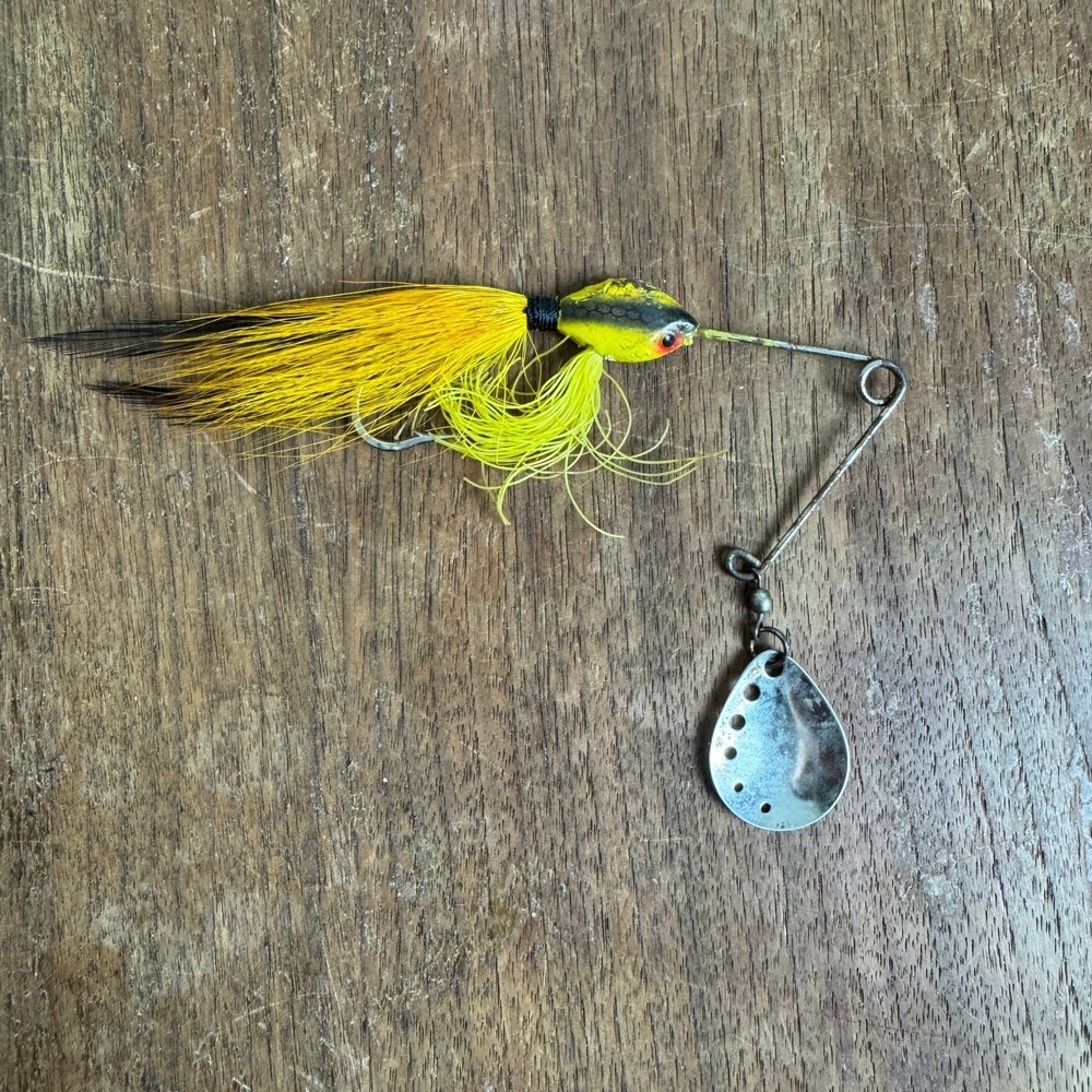Heddon Yellow Spinner Bait‎ Vintage Fishing Lure